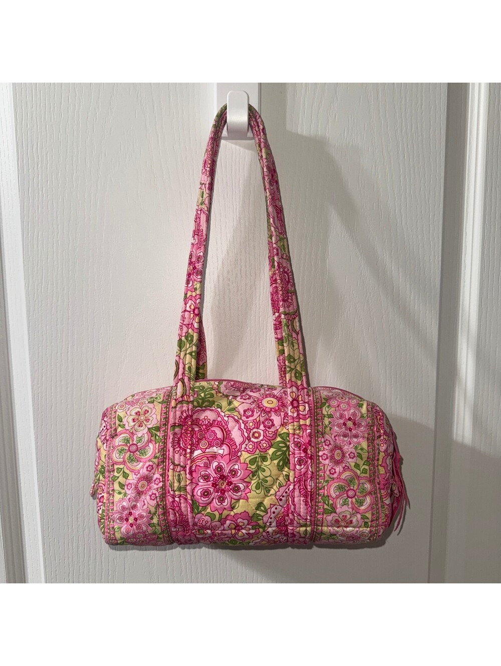Vera Bradley Petal Pink Mini Duffel Bag Purse Quilted Retired 2006 Y2K Rare